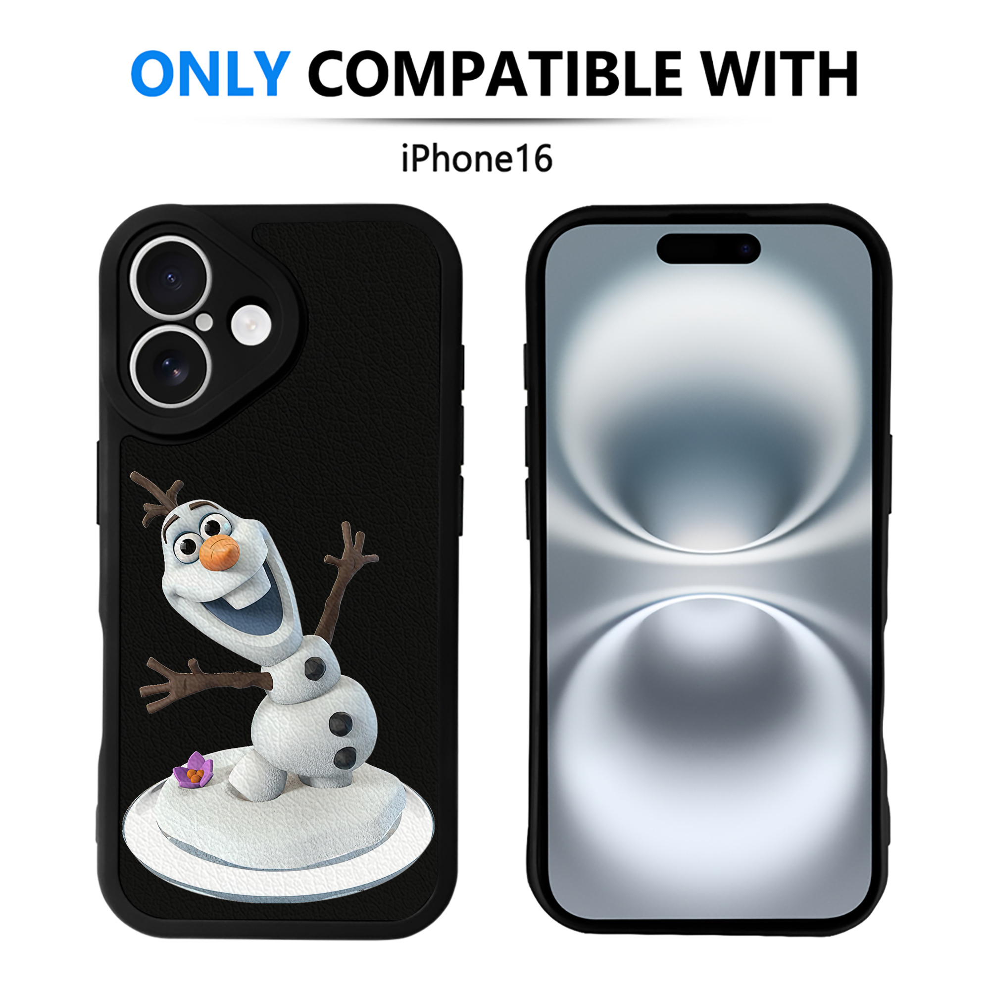 （画像用） アナと雪の女王 アンナ エルサ Frozen Anna Elsa 【iPhone 16シリーズ対応】シリコンスマホケース（レザー調） 材質：シリコン